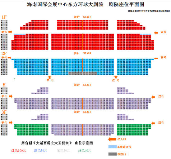 剧院座位平面图