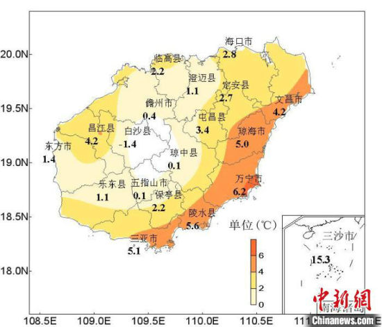热带海岛遭遇罕见持续低温天气,引发很多人对海南是否会下雪的猜测.
