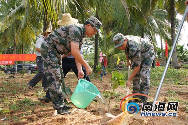 陵水义务种植1500株菠萝蜜树苗 促进农民增收