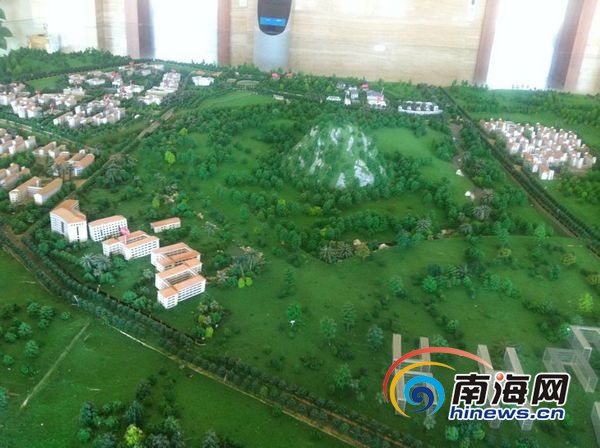 三亚学院规划沙盘(南海网记者马伟元摄)