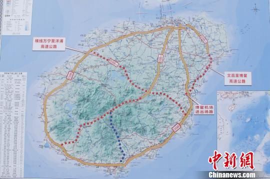 中新网海口11月18日电(记者 付美斌)18日,海南省文昌至博鳌高速公路、万宁至洋浦高速公路同时动工开建。 据了解,文昌至博鳌高速公路列入了国家高速公路网,编号为G9812,主线起点位于文昌市文城镇迎宾路,顺接海(口)文(昌)高速,途经文昌市文城镇、会文镇、重兴镇、琼海市长坡镇、塔洋镇、嘉积镇、中原镇,终点在中原镇黄思村接G98海南东线高速,全长65.