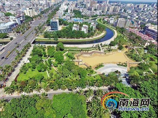 儋州市中湖公园。儋州市政府供图