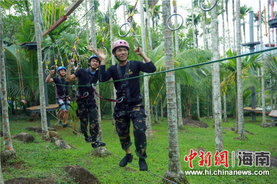 呀诺达景区拓展项目迎专业团队考察体验