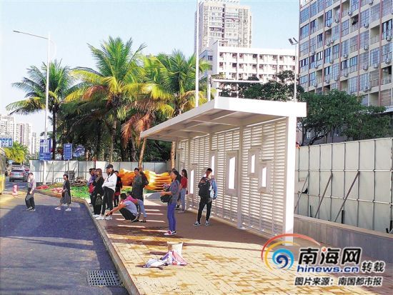 海口龙昆南沿线6个港湾式公交站台预计20日投入使用