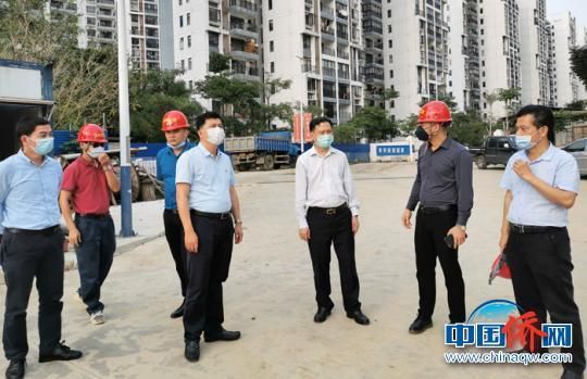 海南省侨联主席黎才旺(右三)在琼海市调研. 琼海市侨联供图 摄