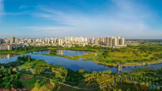 海口美舍河凤翔湿地公园风光秀美.海口日报记者 石中华 摄