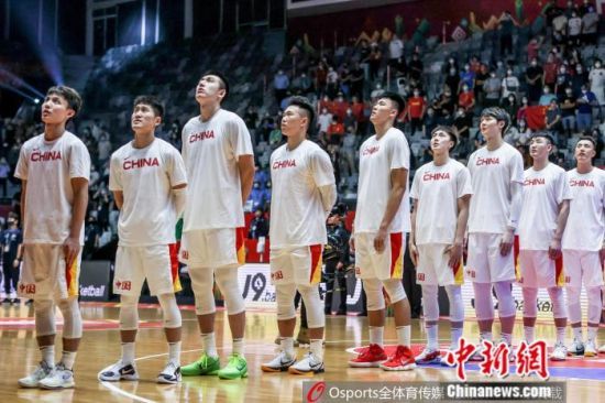图为中国男篮。图片来源：Osports全体育图片社