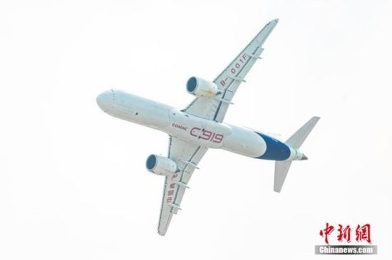 资料图：国产C919大型客机。 刘力鑫 摄 