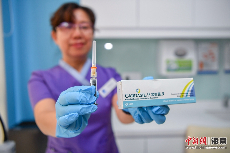 中国内地首针hpv九价疫苗在海南博鳌完成接种(2)