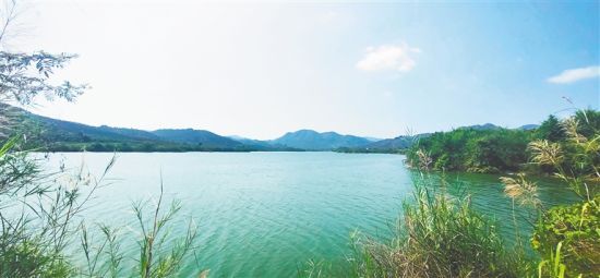 高山出平湖。牛落水库一隅。 周上富 摄