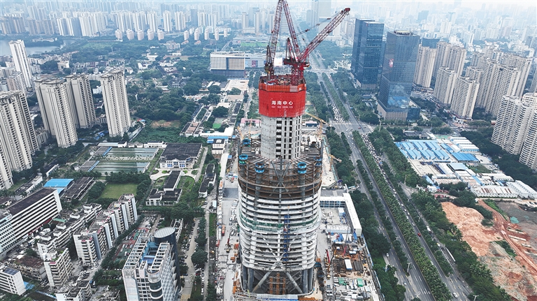 航拍海南中心项目。(海南控股供图)