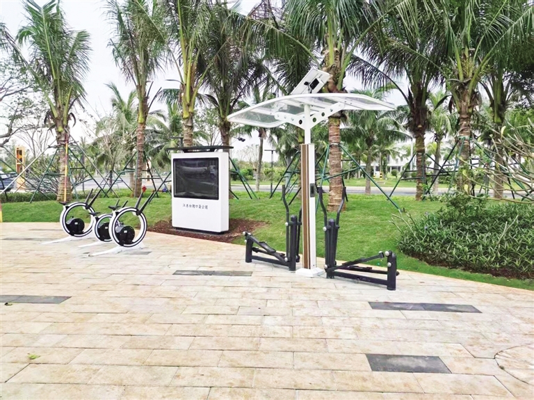 江东白驹口袋公园一角。海口建工集团供图