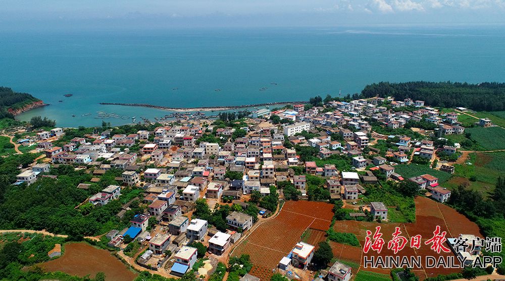 俯瞰澄迈县桥头镇玉包村美丽乡村.海南日报记者 苏晓杰 摄
