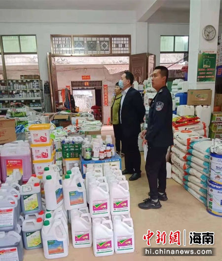 美兰区开展农产品质量安全监管联合执法行动。美兰区委宣传部供图